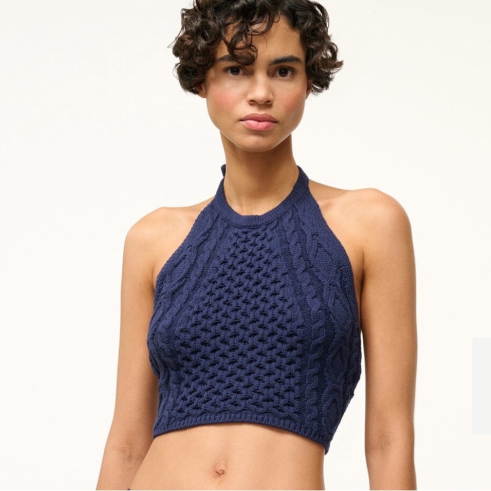 Staud Lori top in navy